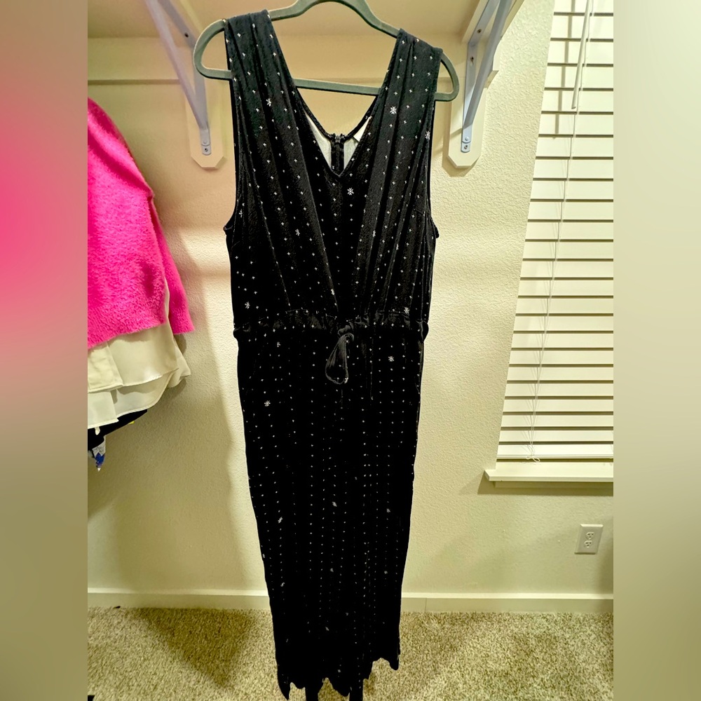 Ava&Viv straight leg maxi jumpsuit sleeveless star print size 2X